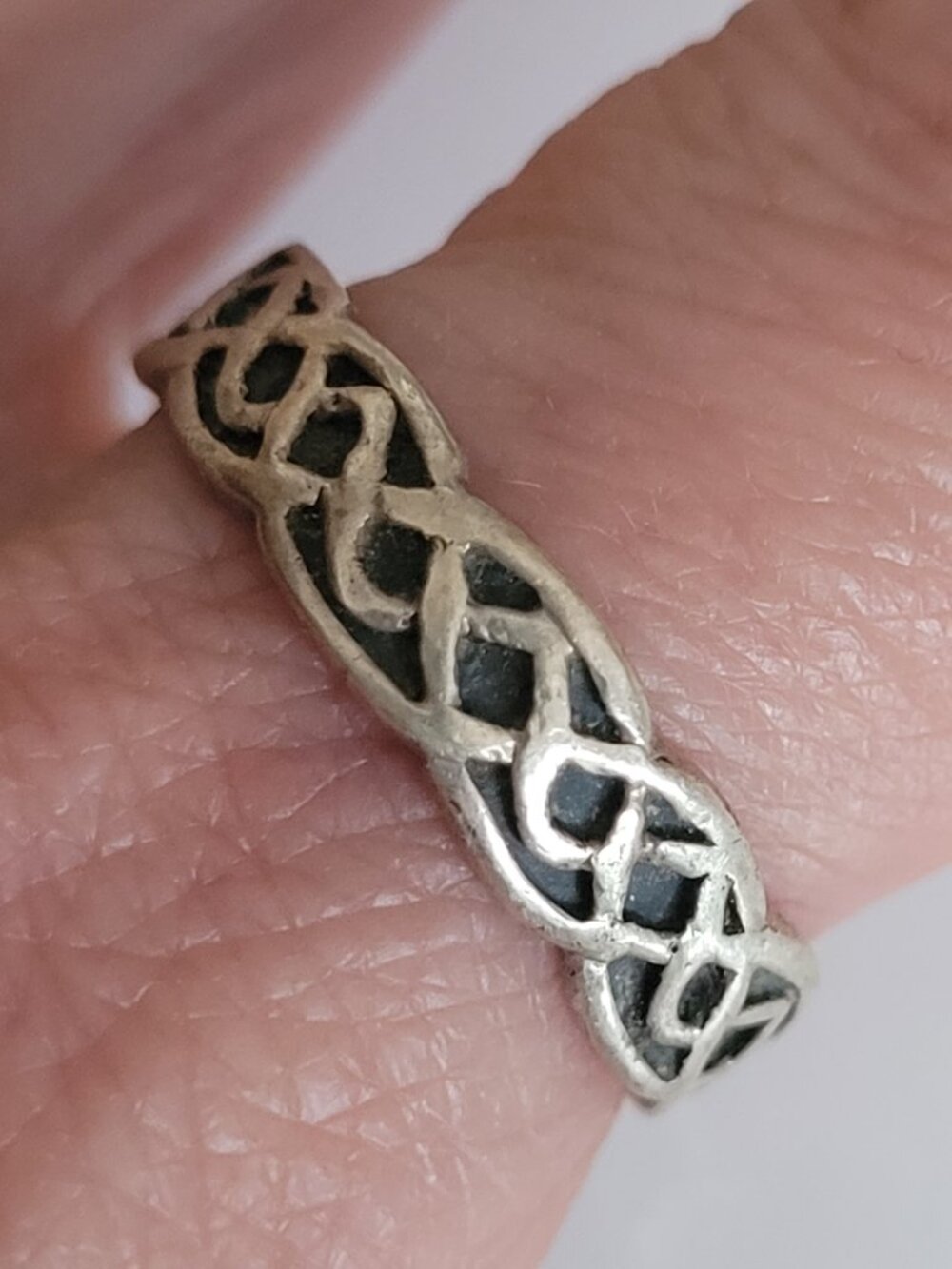 925 Silver Possibly Shube Brand Knotted Pattern Ring